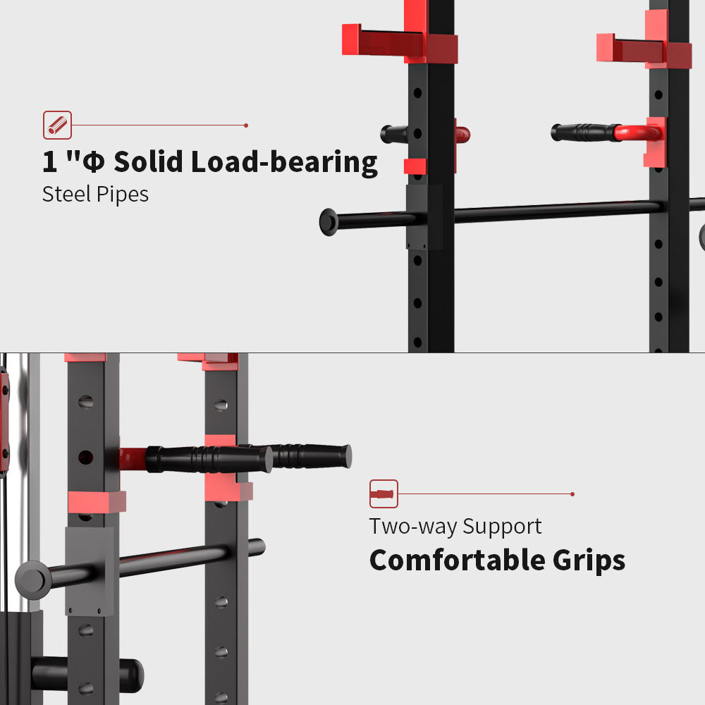 Power Rack with Lat Pull Down & Pull Up Bar – 1000 lb. Capacity – Rack ...