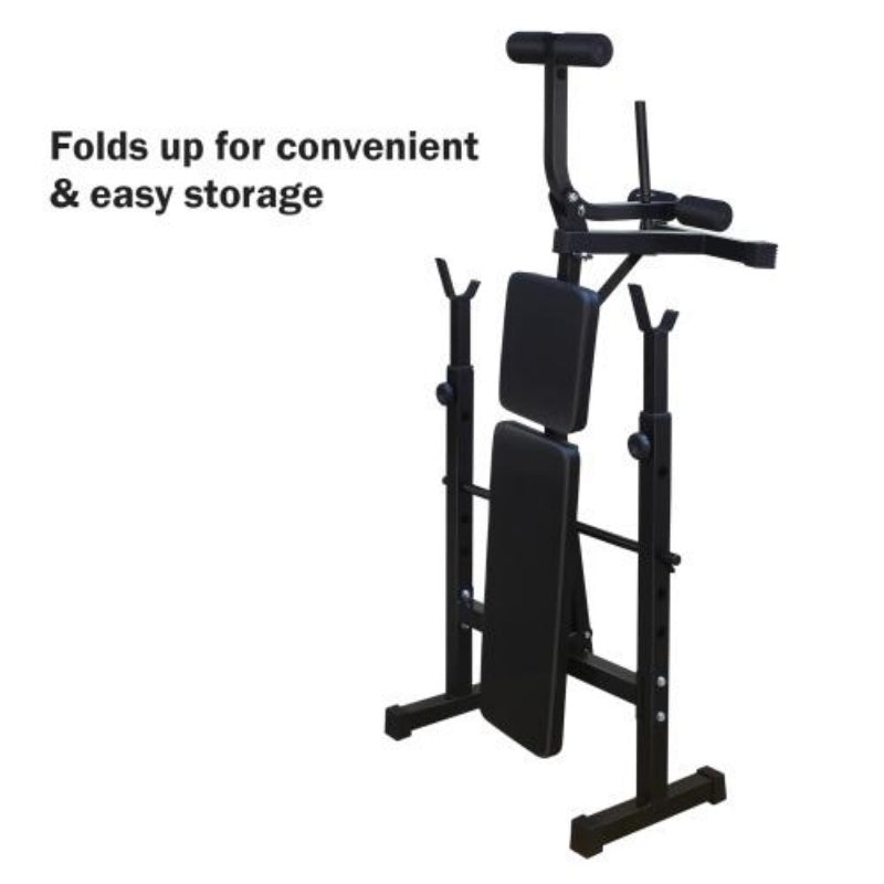 Adjustable Olympic Weight Bench with Squat Rack