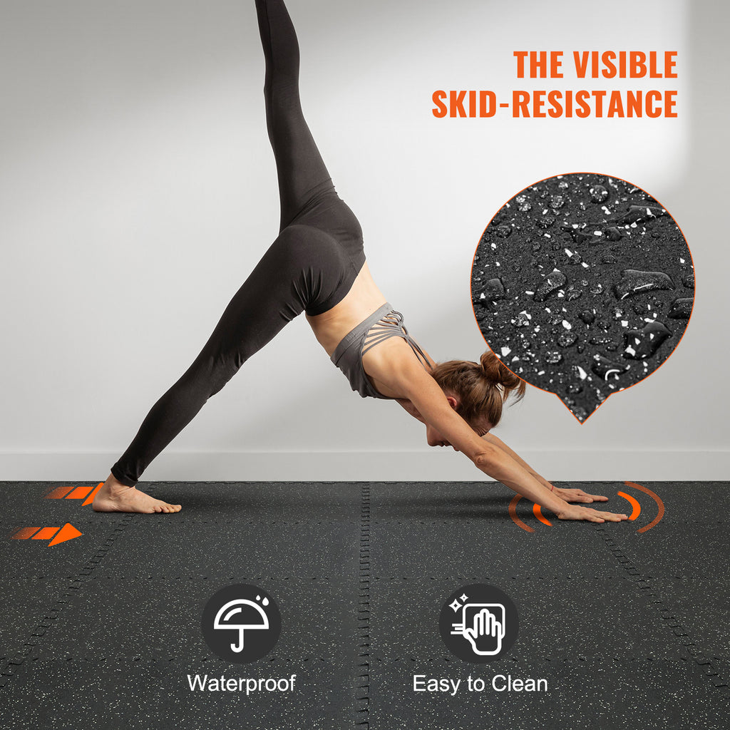 Rack and Smith Co Interlocking Gym Floor Mats (25-Piece EVA Foam)