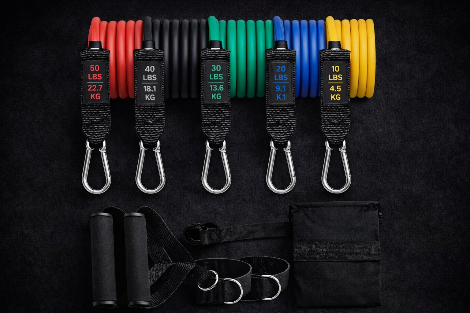 Heavy Duty Elastic Rope Resistance Band Set