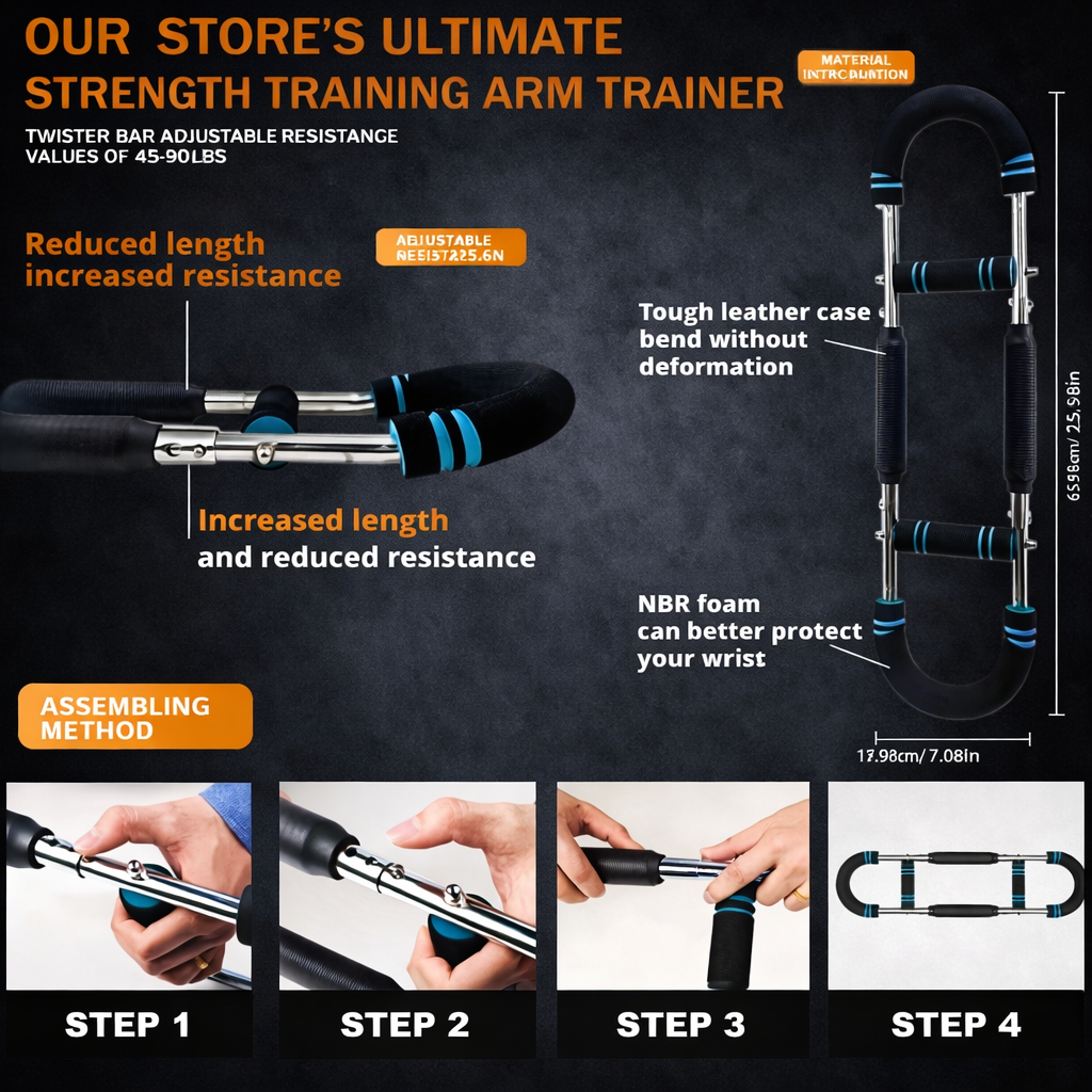 U-Shaped Arm Trainer – Biceps, Triceps & Chest Strength Tool