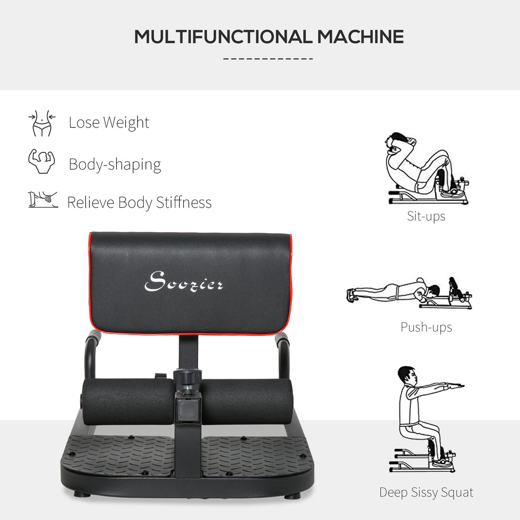 Padded Sissy Squat Machine for Home Gym – Push Up and Sit Up Trainer