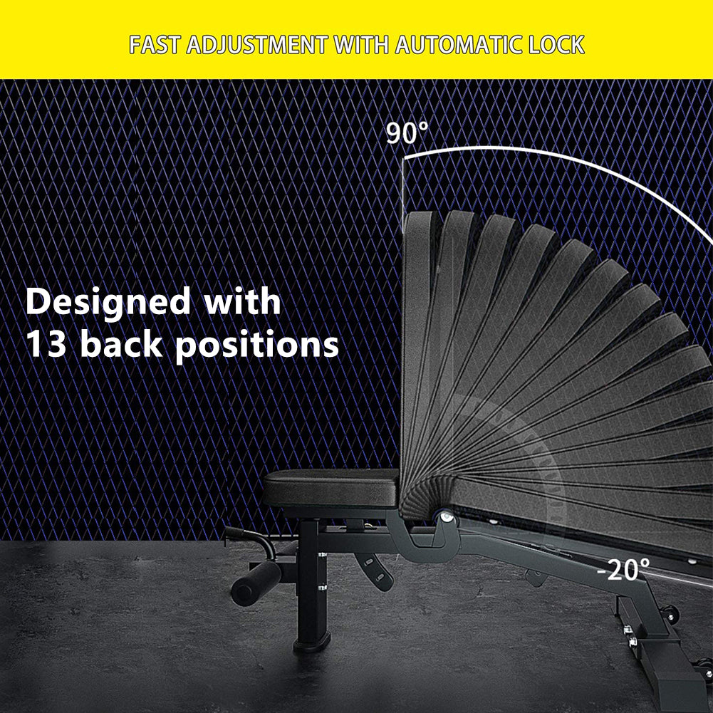 Adjustable Strength Training Bench – Foldable Full Body Weight Bench