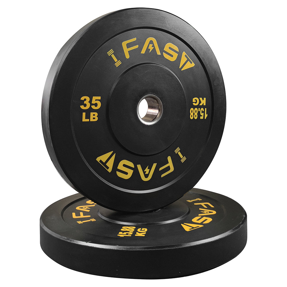 Rubber Olympic Bumper Plate – 35 lb | Rack and Smith Co