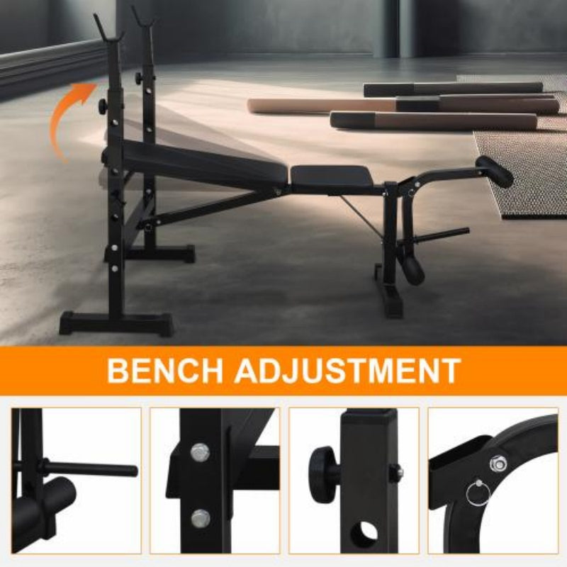 Adjustable Olympic Weight Bench with Squat Rack